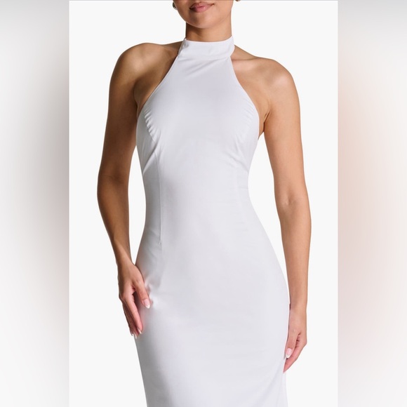 🦢NWT🦢 Naked Wardrobe Corset Halter Shirting Dress - Picture 4 of 7